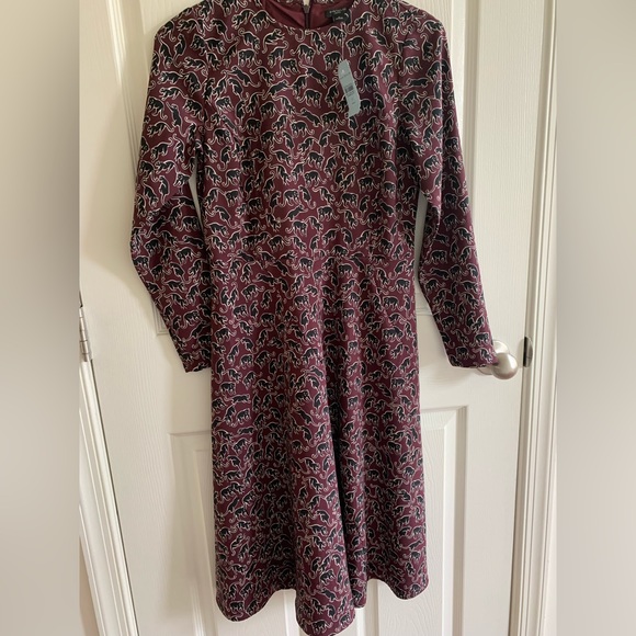 Ann Taylor Black and Red Midi Dress - Picture 2 of 6